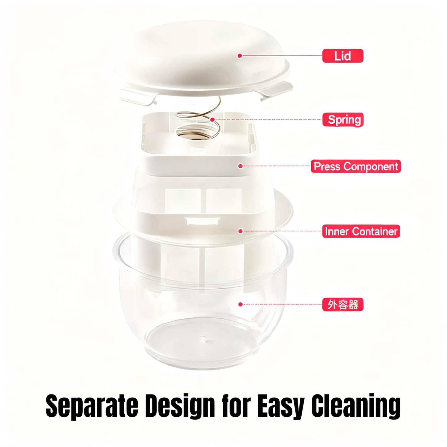 Yogurt Strainer with Spring-[2.2QT/0.56GAL] Large Capacity, [1.16QT/0.29GAL] Filter Volume, 304 Stainless Steel Mesh Yogurt Maker, BPA-Free Detachable Greek Yogurt Strainer for Homemade Thick Yogurt