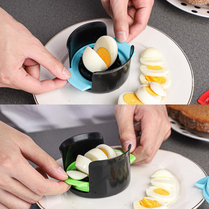 Egg Slicer for Hard Boiled Eggs，4 in 1 Multifunctional Egg Cutter,Strawberry slicer, Strawberry, Tomato, Dicer for Soft Fruit Mushroom Home Use