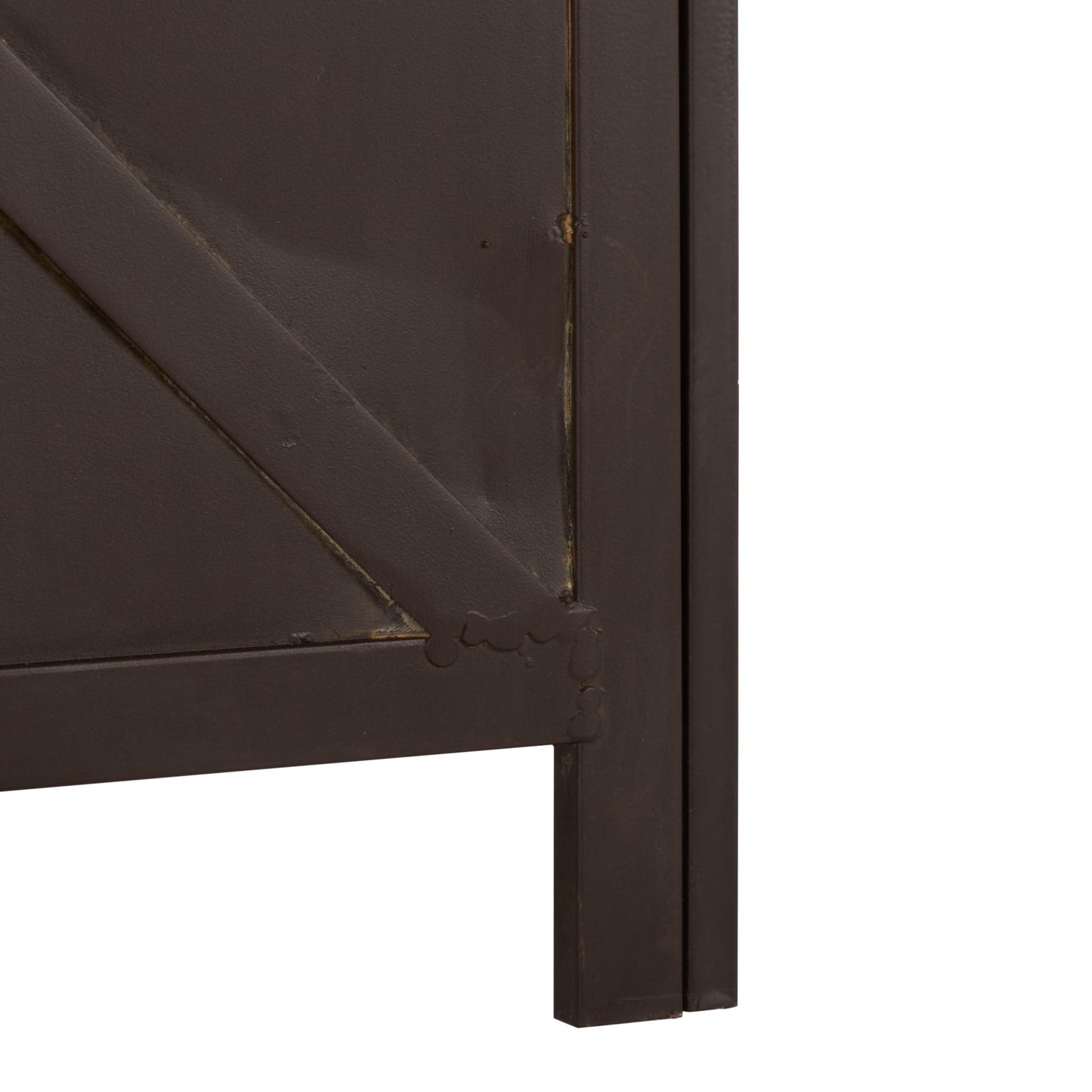 SAFAVIEH Outdoor Patio Furniture Collection - Caledonia Brown Iron Trellis Planter, Tall Weather-Resistant Garden Box (PAT5048B)