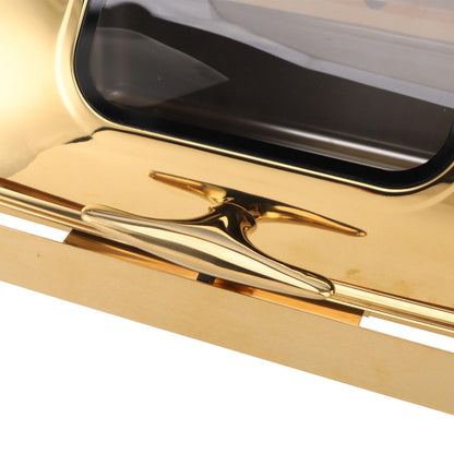 Qiilu Premium Buffet Chafing Dish Stainless Steel Chafer 9L Buffet Catering Food Warmer with Transparent Glass Lid and HighQuality Heating Method (Plated Gold)