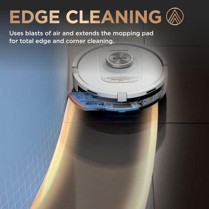 Shark Robot Vacuum & Mop Combo, PowerDetect NeverTouch Pro,Self-Emptying,Self-Refill with Self-Clean Pad Wash & Dry, 60-Day Debris Capacity,30-Day Refill Tank, 5PowerDetect Technologies,White,AV2800ZE