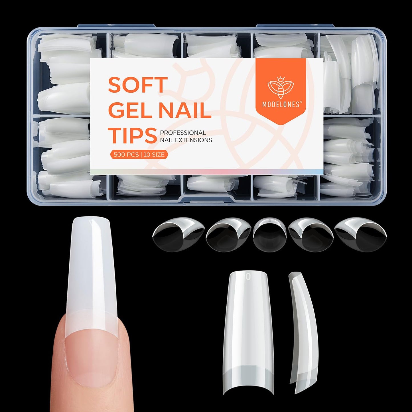 modelones 9 in One Gel Nail Glue Brush On Nail Glue 15 ml for Tips, Rhinestones, Base Coat, Blooming Art Gel Kit for Press on Nails Acrylic Tips U V Lamp Needed 2Pcs