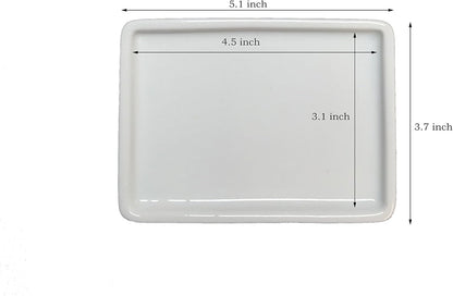 Tetra-Teknica Less is More Series SD-2P Porcelain Soap Dish, Color White, 2 per Pack