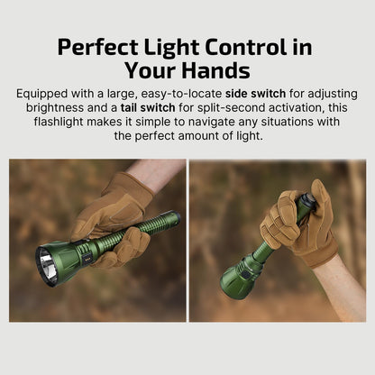 OLIGHT I3T EOS 180 Lumens Dual-Output Slim EDC Flashlight for Camping and Hiking, Tail Switch Flash Light Javelot Turbo 2 1800 Lumen Rechargeable Tactical Flashlight with Long-Range 4921ft Throw