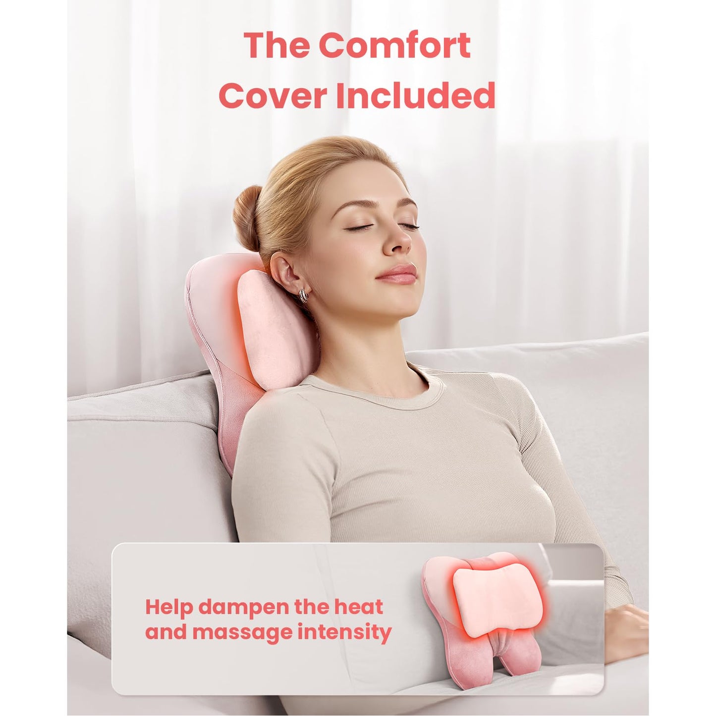 BOB AND BRAD Cordless Back Massager with Heat FSA Eligible HSA Eligible, Shiatsu Neck Massager for Pain Relief Deep Tissue, 3D Kneading Massage Pillow for Pain Relief, Birthday Gifts for Women Men