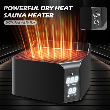 ZONEMEL 1 Person Portable Dry Heat Sauna, 1500W & 147°F Hot Air Sauna with 660nm Red Light Therapy, Electric Dry Heater, Transparent Window, Foldable Chair (L33.9 x W33.9 x H70.9,120V)