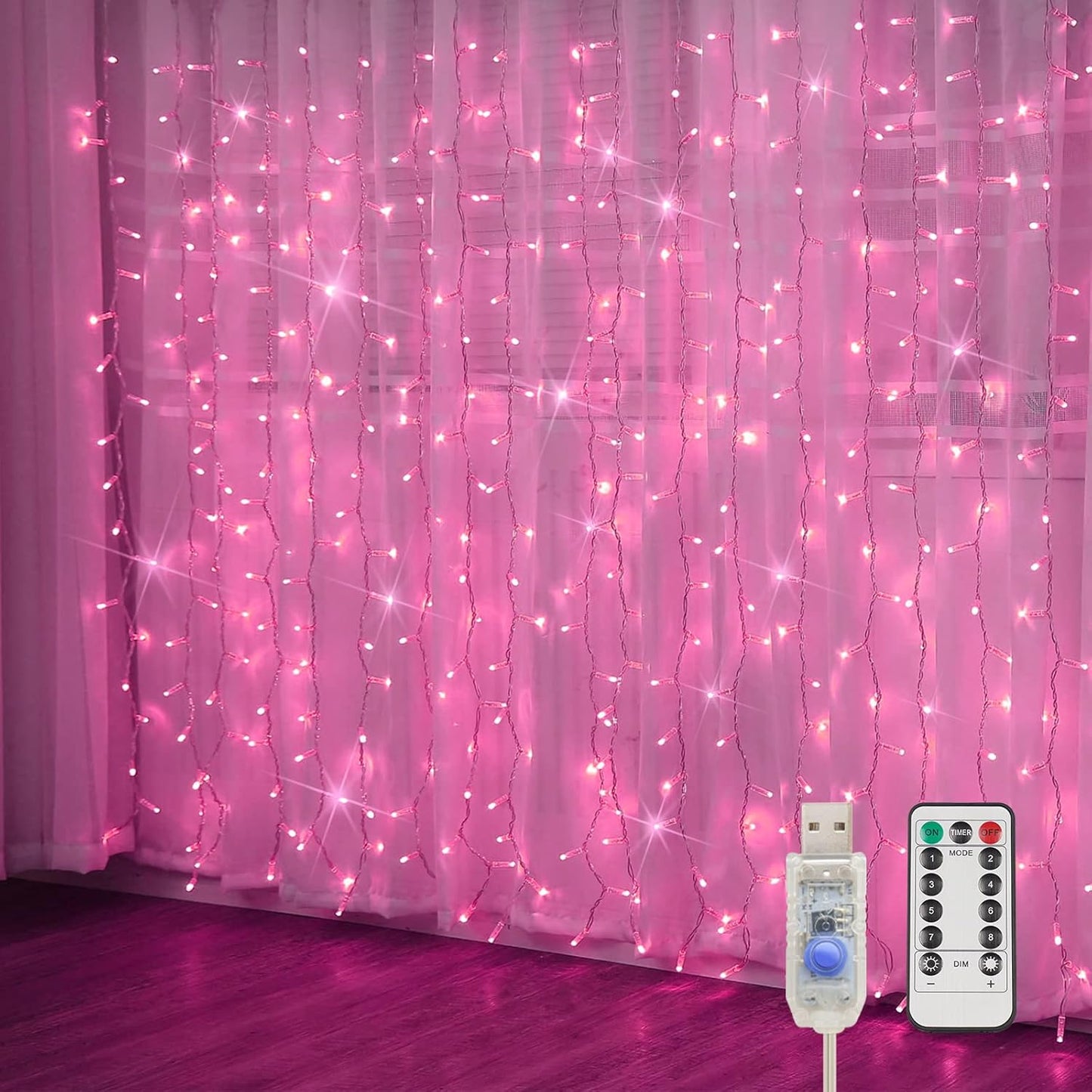 200 6.5ft 6.5ft suddus Curtain Lights for Bedroom, Led x Hanging String Lights Outdoor, Fairy Curtain Lights