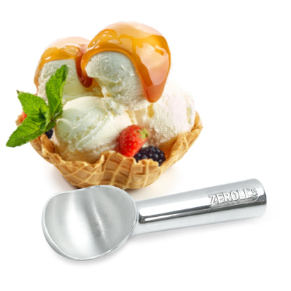 Zeroll 1012 Original Ice Cream Unique Liquid Filled Heat Conductive Handle Simple One Piece Aluminum Design Easy Release 24 Scoops per Gallon Made in USA, 3-Ounce, Silver