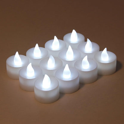 LumaBase Battery Operated Tea Light Candles, Green, Set of 12