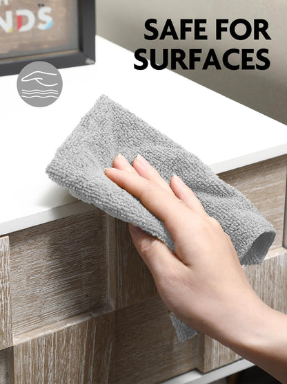 Fantasticlean Microfiber Cleaning Cloth Roll -75 Pack, Tear Away Microfiber Towels, 12" x 12", Reusable, Washable, Scratch Free, Ultra Absorbent Dishcloth for All-Around Cleaning Supplies (Grey)