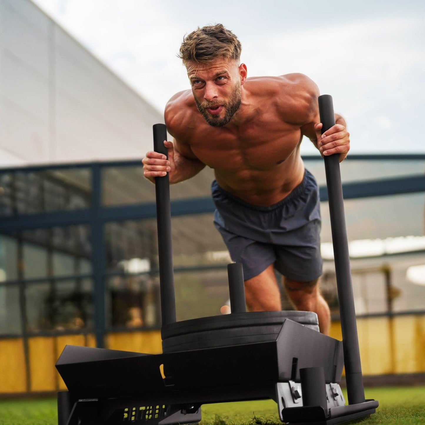Meister Workhorse Weight Sled w/All-Terrain Skis - Push/Pull/Drag Workout Sled