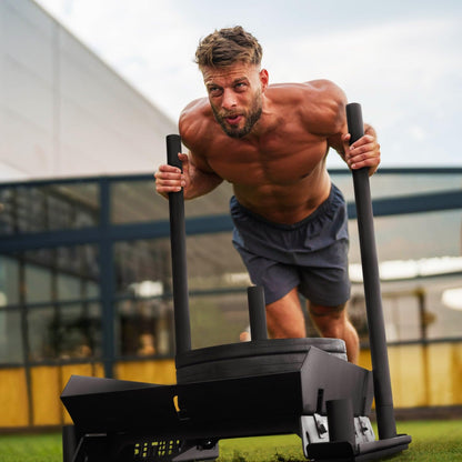 Meister Workhorse Weight Sled w/All-Terrain Skis - Push/Pull/Drag Workout Sled