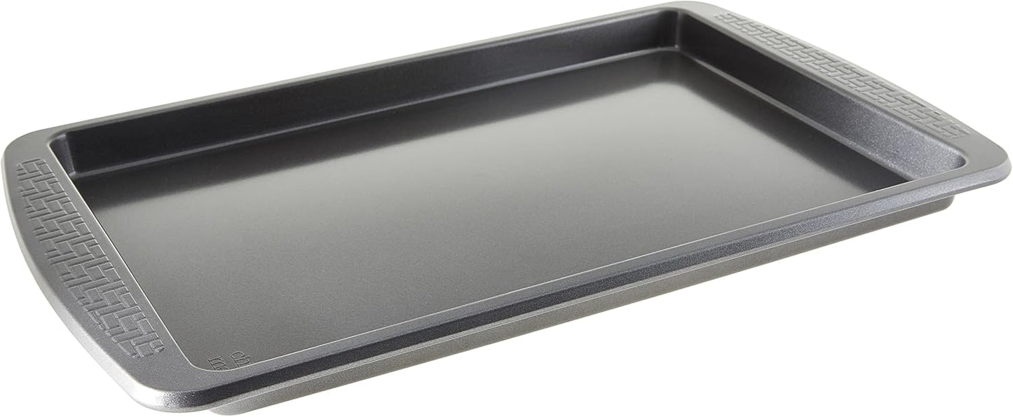 Chicago Metallic Everyday Non-Stick Medium Baking Cookie Sheet, Perfect for Cookies, One-Pan Meals, Gray
