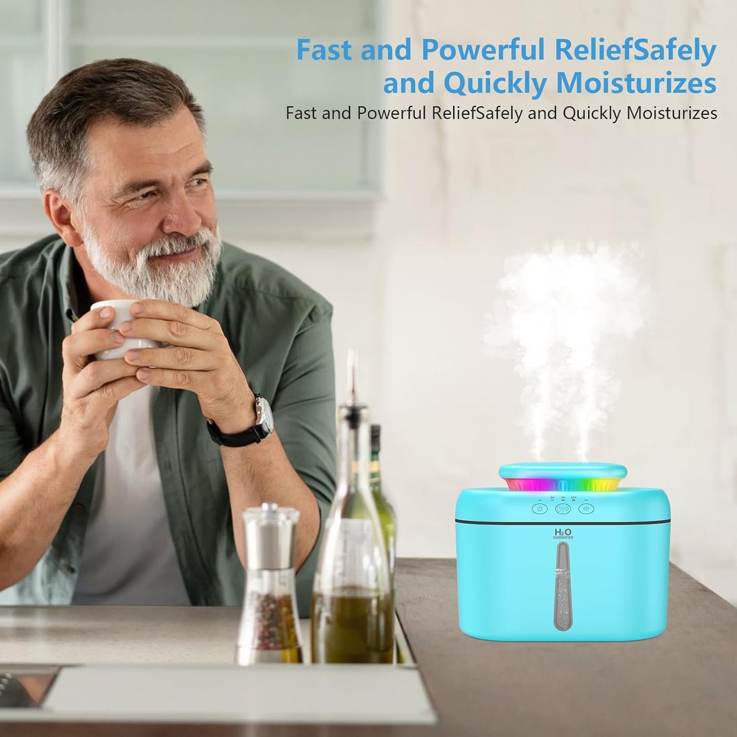 2.5L 16 SZO Humidifiers for Bedroom, Capacity, Auto Shut-Off, Easy to Fill & Clean, dB Quiet Ultrasonic Humidifier