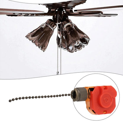 OTOTEC 4Pcs Ceiling Fan Switch 3 Speed 4 Wire Pull Chain Control Switch 250V/3A 125V/6A Replacement Parts for Ceiling Fans Wall Lamps Cabinet Light, Bronze