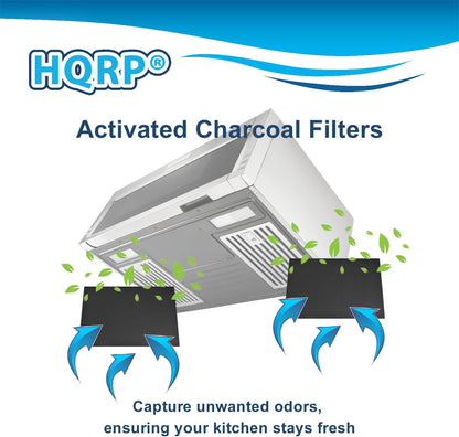 HQRP 2-Pack Activated Charcoal Filters for Kitchen Aid and Whirlpool Over the Range Microwave Hood