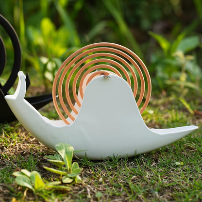 Snail Mosquito Coil Holder - Iron Metal Fireproof Incense Burner Bracket for Home Office Bedroom Decor