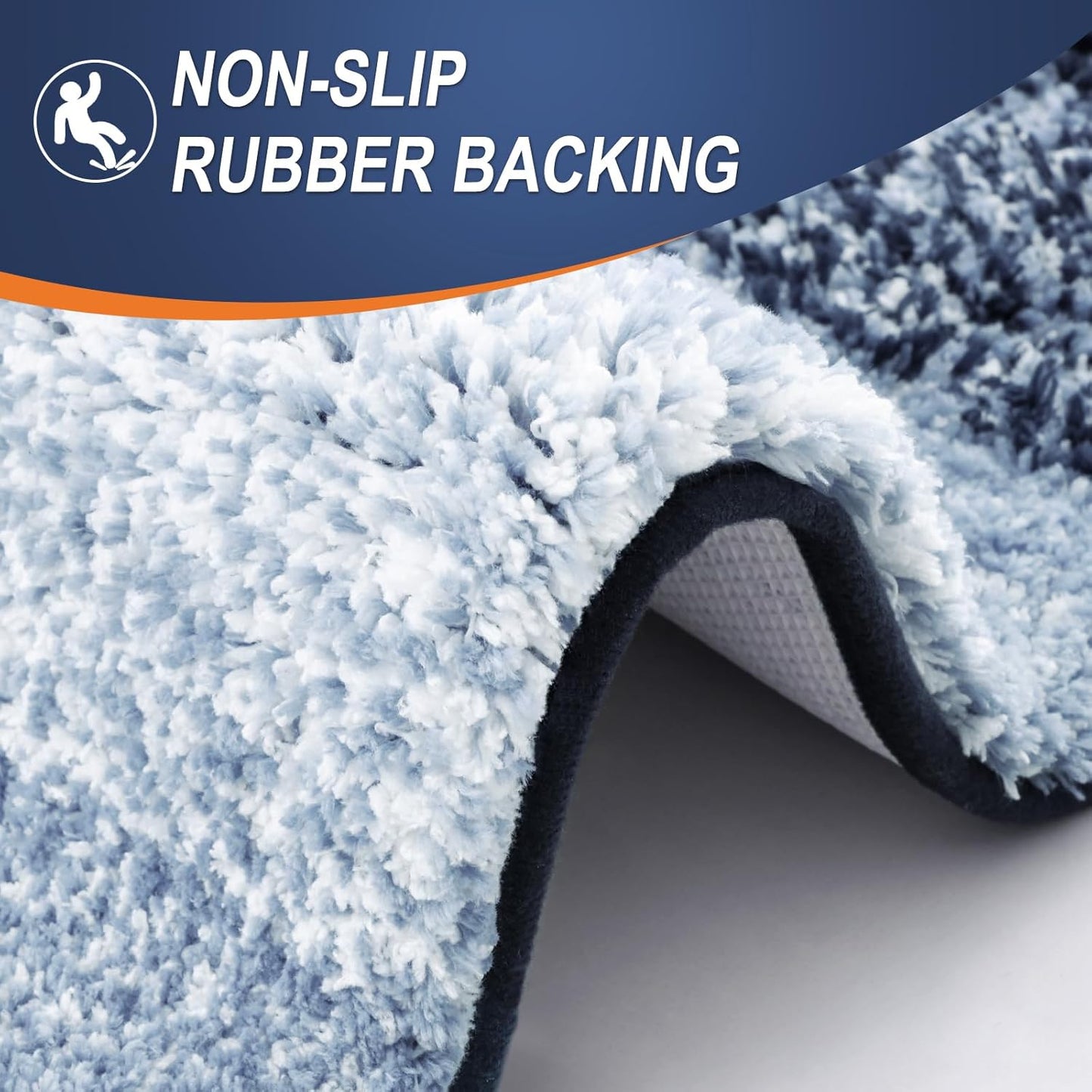 OLANLY Bathroom Rugs - Extra Soft Microfiber Mat, Quick-Dry & Machine Washable, 30x20, Navy Blue