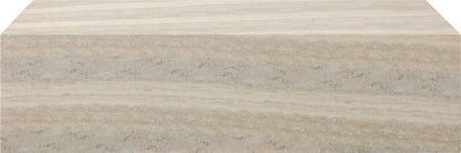 Meridian Furniture Piazza Travertine Finish Concrete Indoor/Outdoor Coffee Table