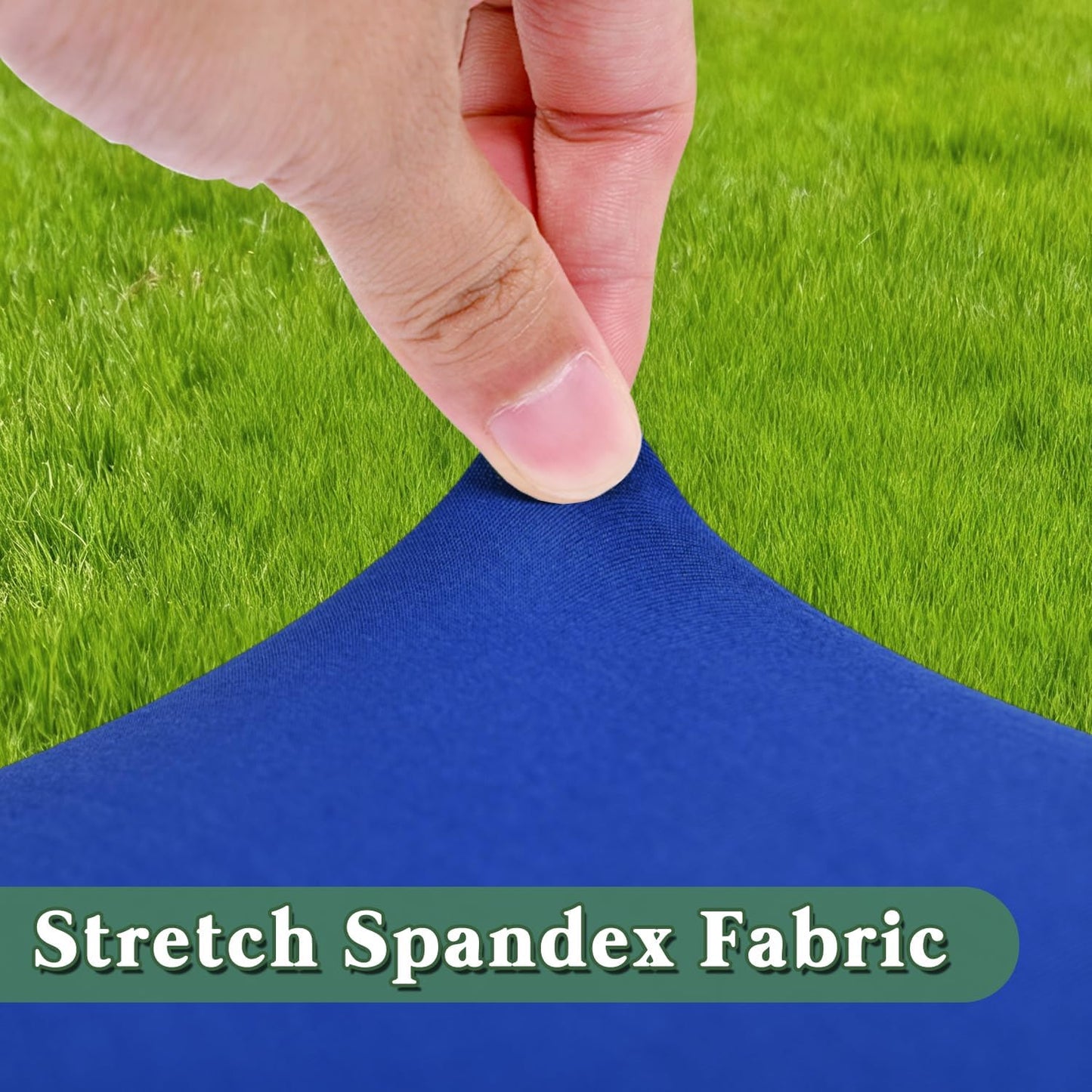 4 Pack 48 48 Inches Square Fitted Tablecloth for x Card Tables Waterproof Stretch Washable Folding Indoor and Outdoor