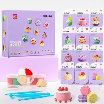 Air Dry Clay for Kids - Modeling Clay Kits, Ultra Light & Soft, Safe & Non-Toxic, 12 Boxes DIY Model Magic Clay with Sculpting Tools & Tutorials, Individual Packs, Creative Art Crafts Toys Gifts