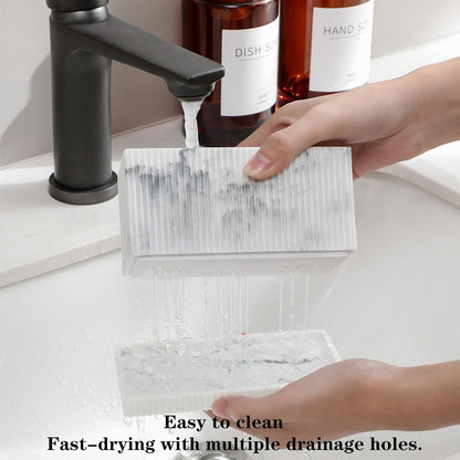 rejomiik Toothbrush Holders for Bathroom Countertop, 3 Slots Electric Tooth Brushing Storage Organizer for Toiletries,