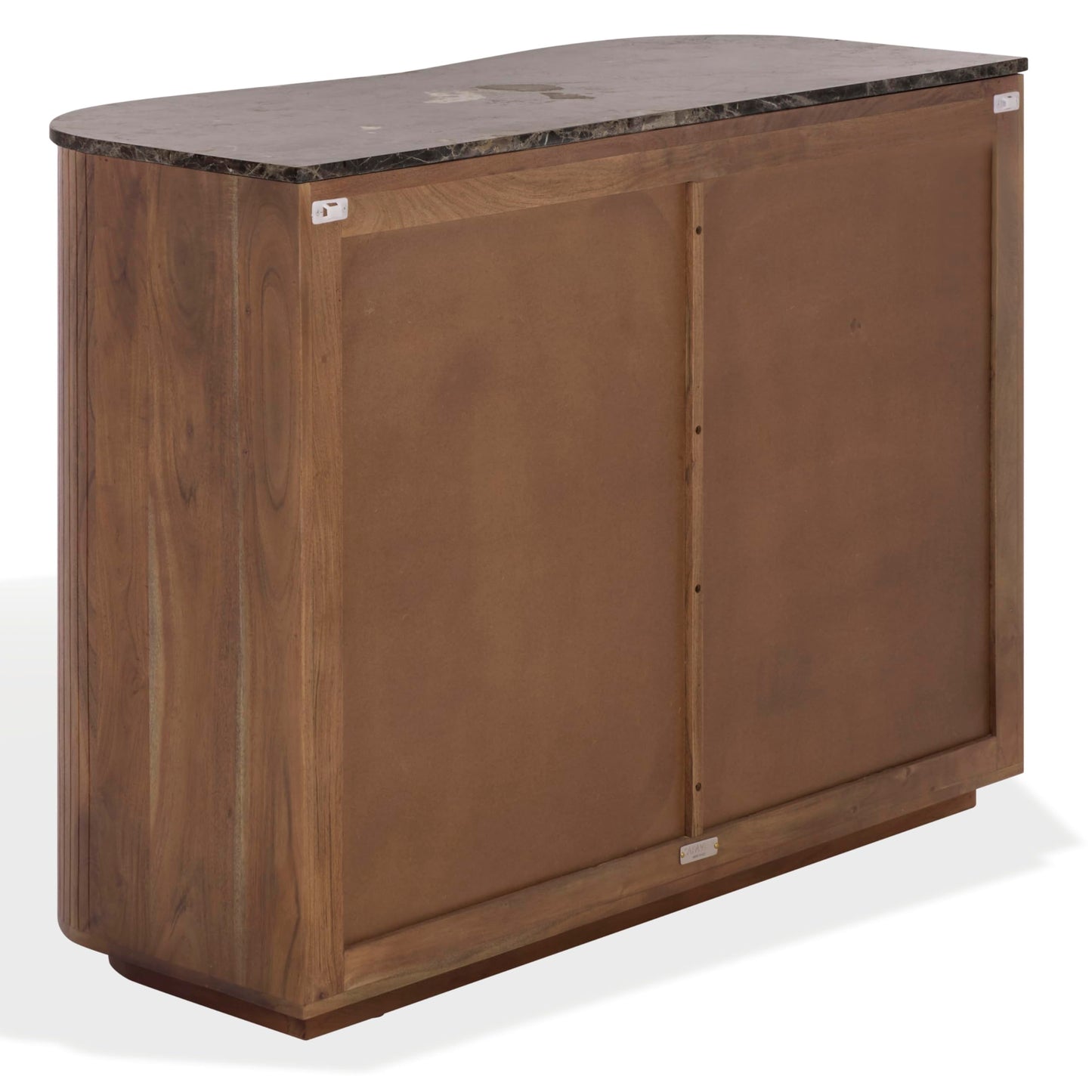 SAFAVIEH Couture Collection – Jamilah Brown 2-Door 2-Shelf Marble Top Chest, Fully Assembled (SFV5775A)