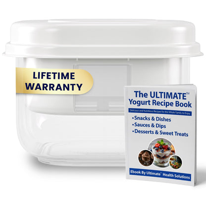 Ultimate Yogurt Strainer, Make Delicious, High Protein, Greek Yogurt, 70% Less Sugar & Lactose, Fine Mesh Nylon Greek Yogurt Maker, 100% BPA-Free & Dishwasher Safe with Large 2.3 Quart Capacity