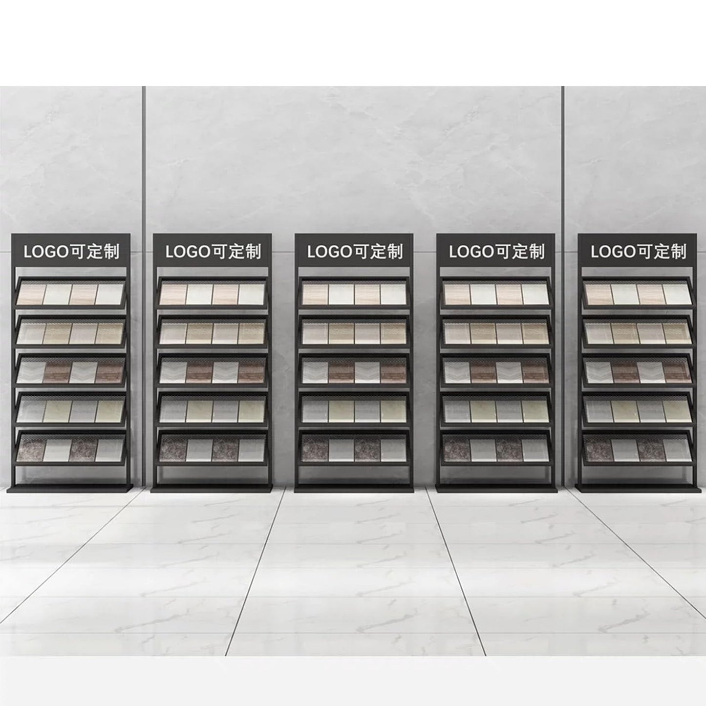 RIYUESHENGHENG Tile Sample Display Stand,Wooden Floor Sample Holder Standing Stone Flooring Display Shelf，Building Material Sample Display Rack Retail Rack，for Shops Exhibition Halls Events