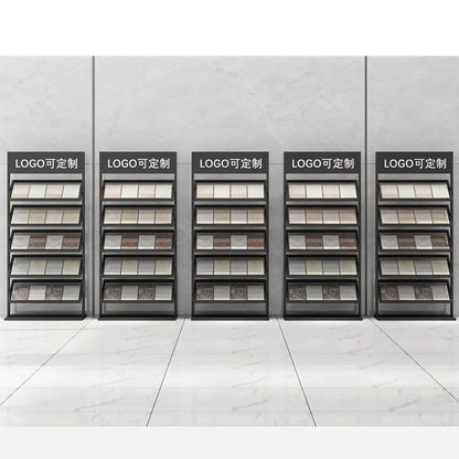 RIYUESHENGHENG Tile Sample Display Stand,Wooden Floor Sample Holder Standing Stone Flooring Display Shelf，Building Material Sample Display Rack Retail Rack，for Shops Exhibition Halls Events