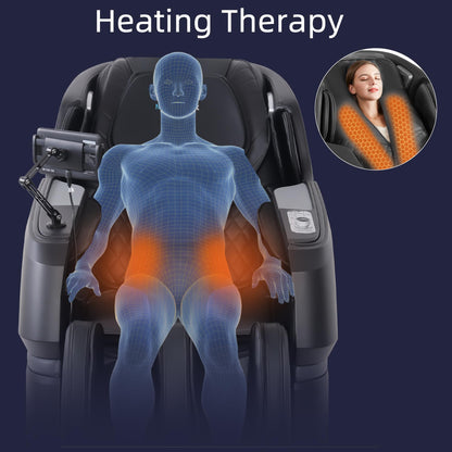 MassaMAX 2026 4D Massage Chair, Full Body Recliner with OTA Cloud Tech, Deep Yoga Stretch, 27 Auto Modes, 55" SL Track, APP & AI Voice Control, Auto Footrest, Zero Gravity, and Heating for Relaxation
