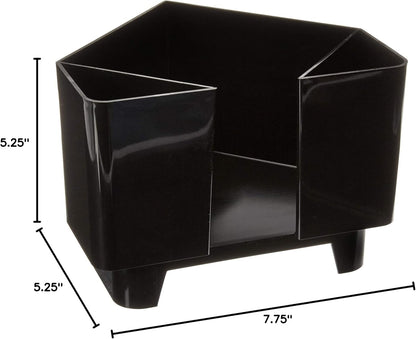 Co-Rect Plastic Bar Caddy with Triangular Design, Black