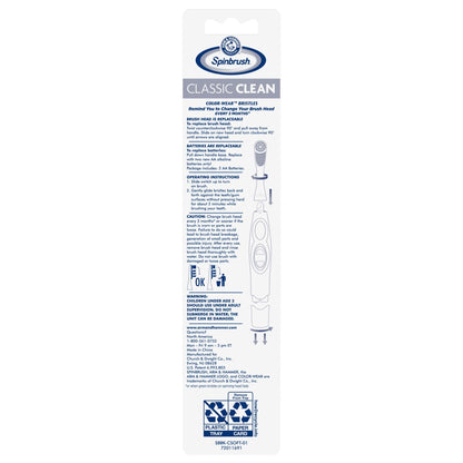 Spinbrush Pro+ Deep Clean, Battery Toothbrush for Adults, Soft Bristles, Batteries Included