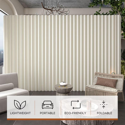 Folding Room Divider, Adjustable Privacy Divider, Portable Paper Room Partition, Foldable Wall Dividers for Room Separation, Decorative Privacy Screen for Home Dorm Office Studio Exhibition Store