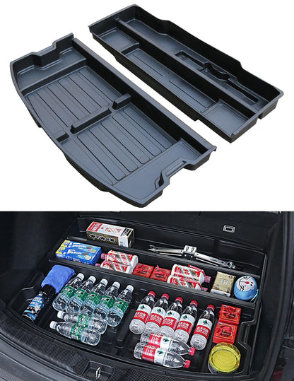 QXZcar For 2017-2022 Honda CR-V Trunk Hidden Storage Box, CRV Insert Cargo Rear Hatch Specific Organizer, SUV Extra Space fits CR-V EX EX-L LX Touring Under Cargo Floor Storage Bins Accessories