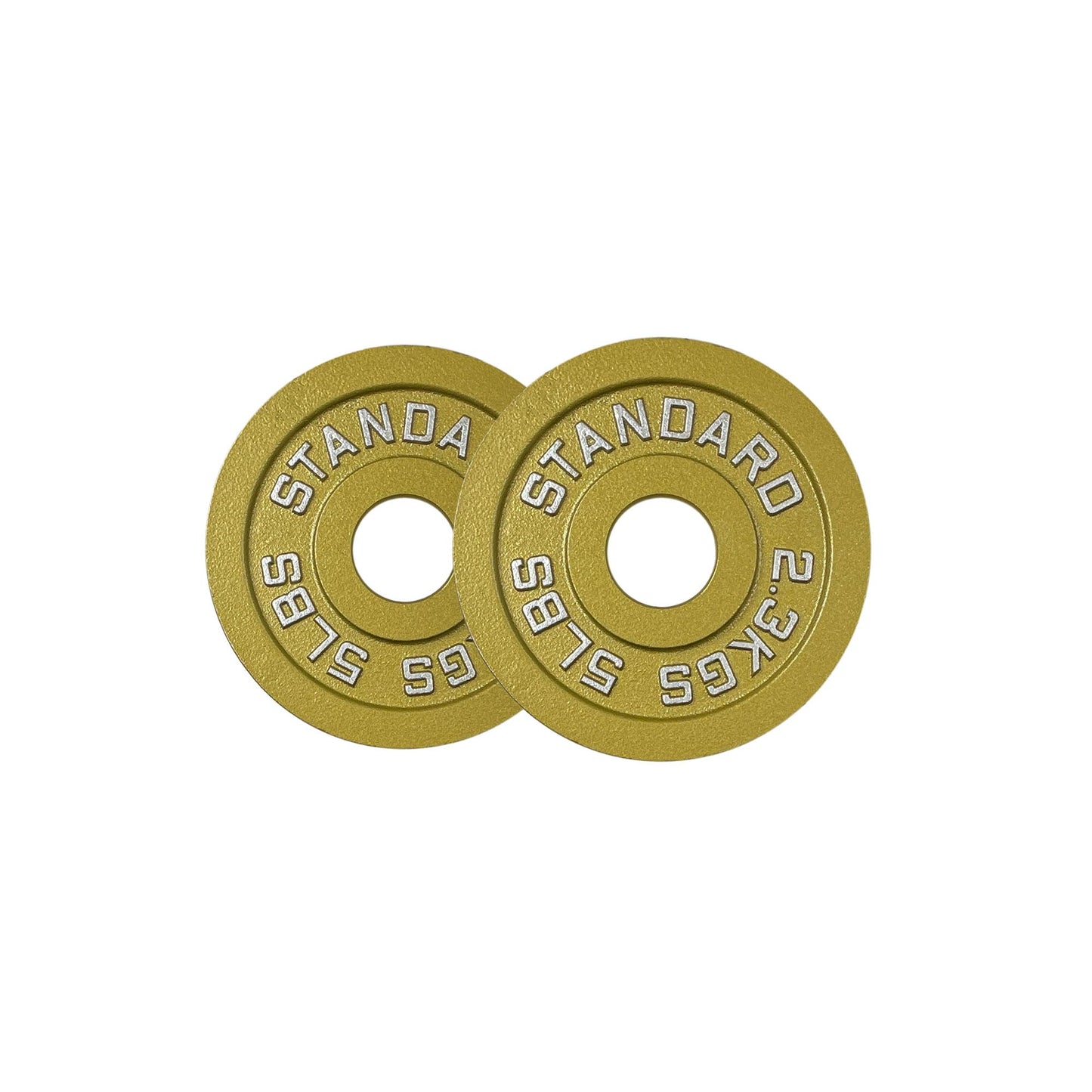 Gold Finish Olympic Steel Plates - Pairs and Sets 2 Inch Barbell Standard in Premium Gold for Weight Lifting (175lb Set)