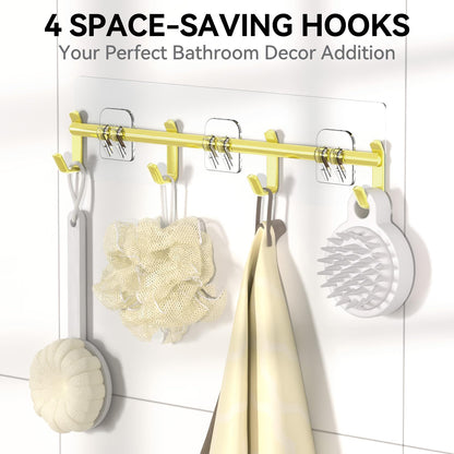 YASONIC Shower Caddy, 100% Rustproof Shower Shelves for Inside Shower, No Drilling Bathroom Organizers and Storage, 6 Pack Large Capacity Bathroom Shelves for Kitchen & Home Decor