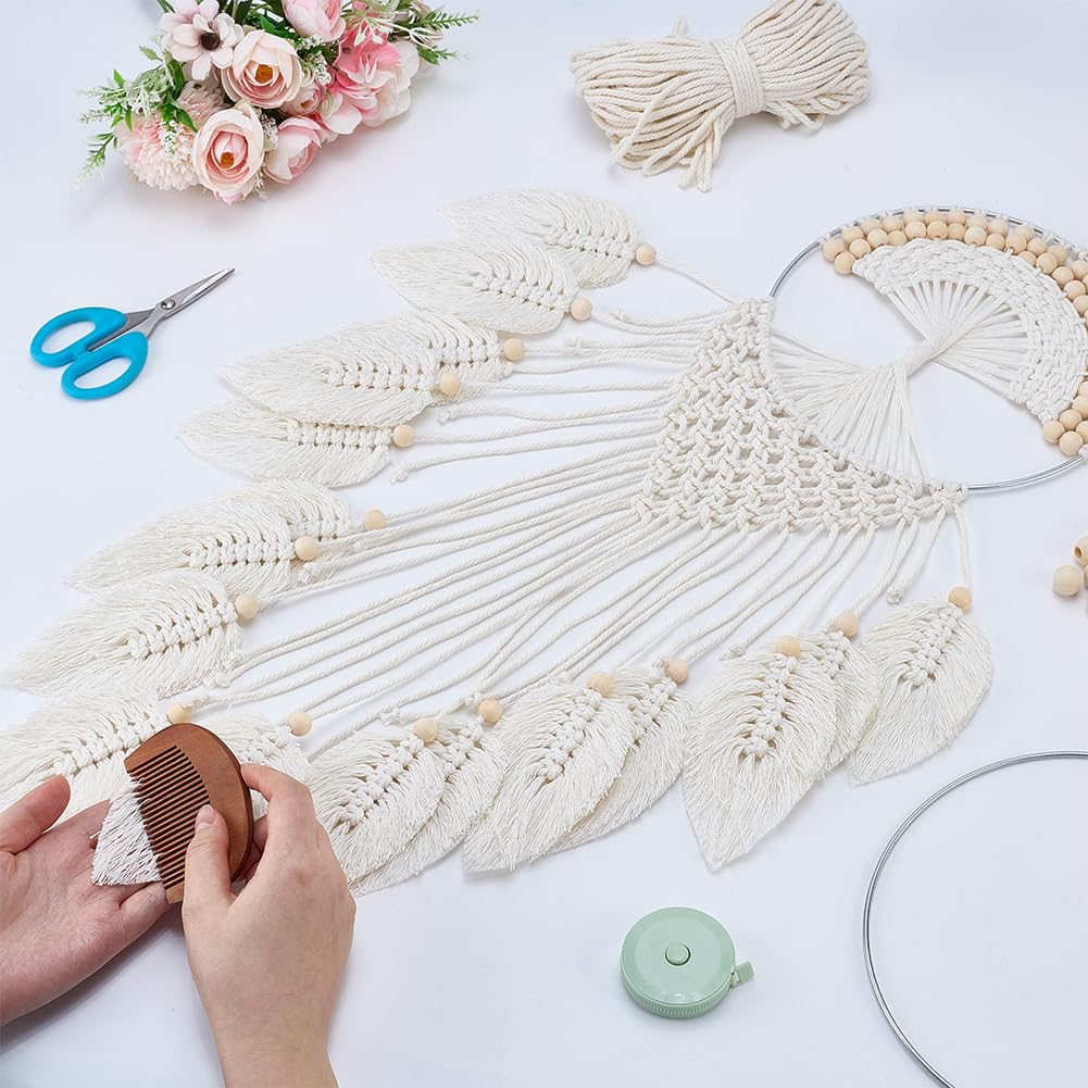 FREEBLOSS Tree of Life Macrame Kit for Beginners DIY Macrame Wall Hanging Tapestry with Instructions Boho Home Decor for Living Room Bedroom