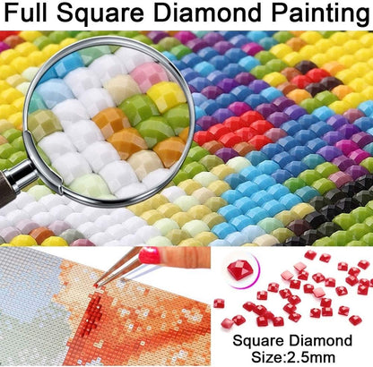 DIY Diamond Painting Red and Black Roses Full Square Drill Kits Embroidery Cross Stitch Mosaic Art for Adults Home Wall Decoration Beautiful Picture for Festival Gift 16x12IN