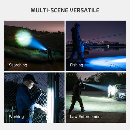 OLIGHT Marauder Mini 7,000 Lumens Bright Flashlight with 600 Meters Beam Distance, Powerful RGB Lights, Magnetic Rechargeable for Outdoors Work, Hunting, and Searching (Orange)