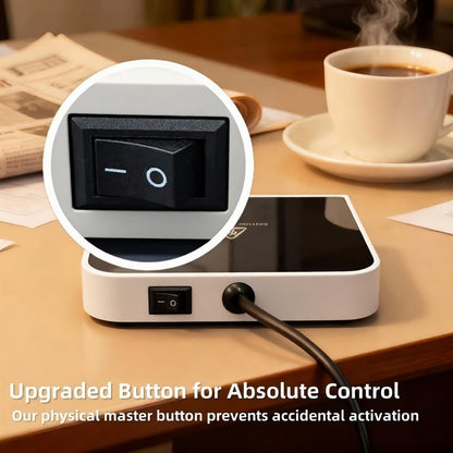 Coffee Mug Warmer & Candle Warmer 2-in-1 with Auto Shut Off - 46W Smart Electric Warmer, 6 Temperature Settings (113-158°F), Digital Timer, 4.5" Plate for WFH,Desk,Office,Home,Bedroom