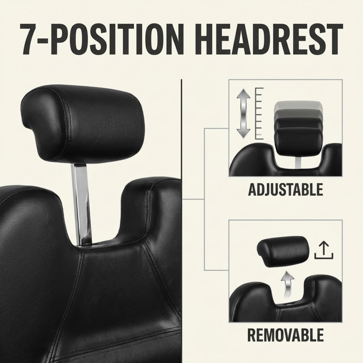 Artist hand Black All Purpose Hydraulic Recline Barber Chair Salon Beauty Styling Chair for Beauty Shop