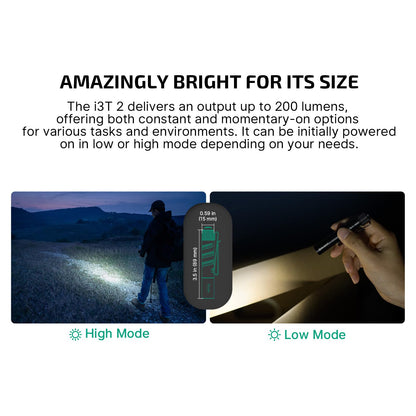 OLIGHT Marauder Mini 2 Bright Flashlight 10,000 Lumen with 750 Meters Beam Distance Bundle with I3T 2 EOS Pocket EDC Flashlight, 200 Lumens Compact Bright Handheld Flash Lights