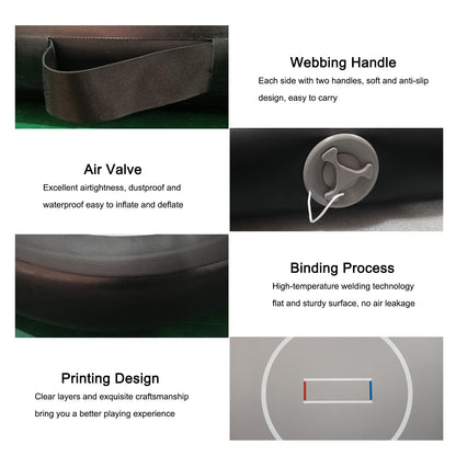 TOSPORT Inflatable Wrestling Mats Training Mat With Pump 4" Thick PVC Gymnastics Mat for Home Use/Tumbling/Jiu Jitsu/MMA/BJJ/Boxing/Judo/Yoga/Grappling (10ft*10ft*4in(3x3x0.1m))