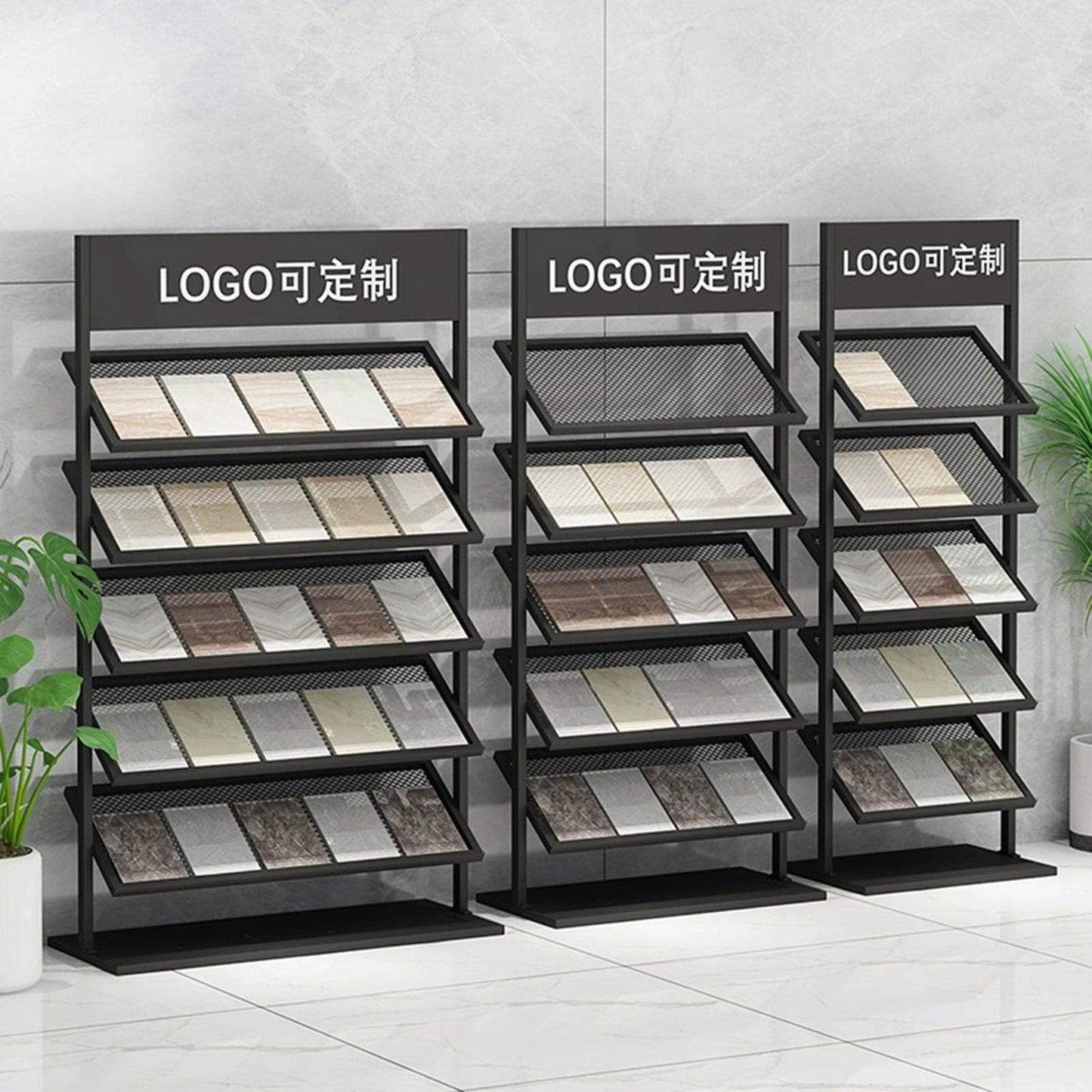 RIYUESHENGHENG Tile Sample Display Stand,Wooden Floor Sample Holder Standing Stone Flooring Display Shelf，Building Material Sample Display Rack Retail Rack，for Shops Exhibition Halls Events
