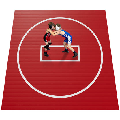 HFPFTS Wrestling Mat for Home, 10’x 10’x 1.25” Wrestling Mat, Safe Wrestling & Play Mat for Kids and Family, Jiu Jitsu, BJJ, MMA, Wrestling Mats, Martial Arts,Tumbling, Easy Clean, Gym Mat, Red