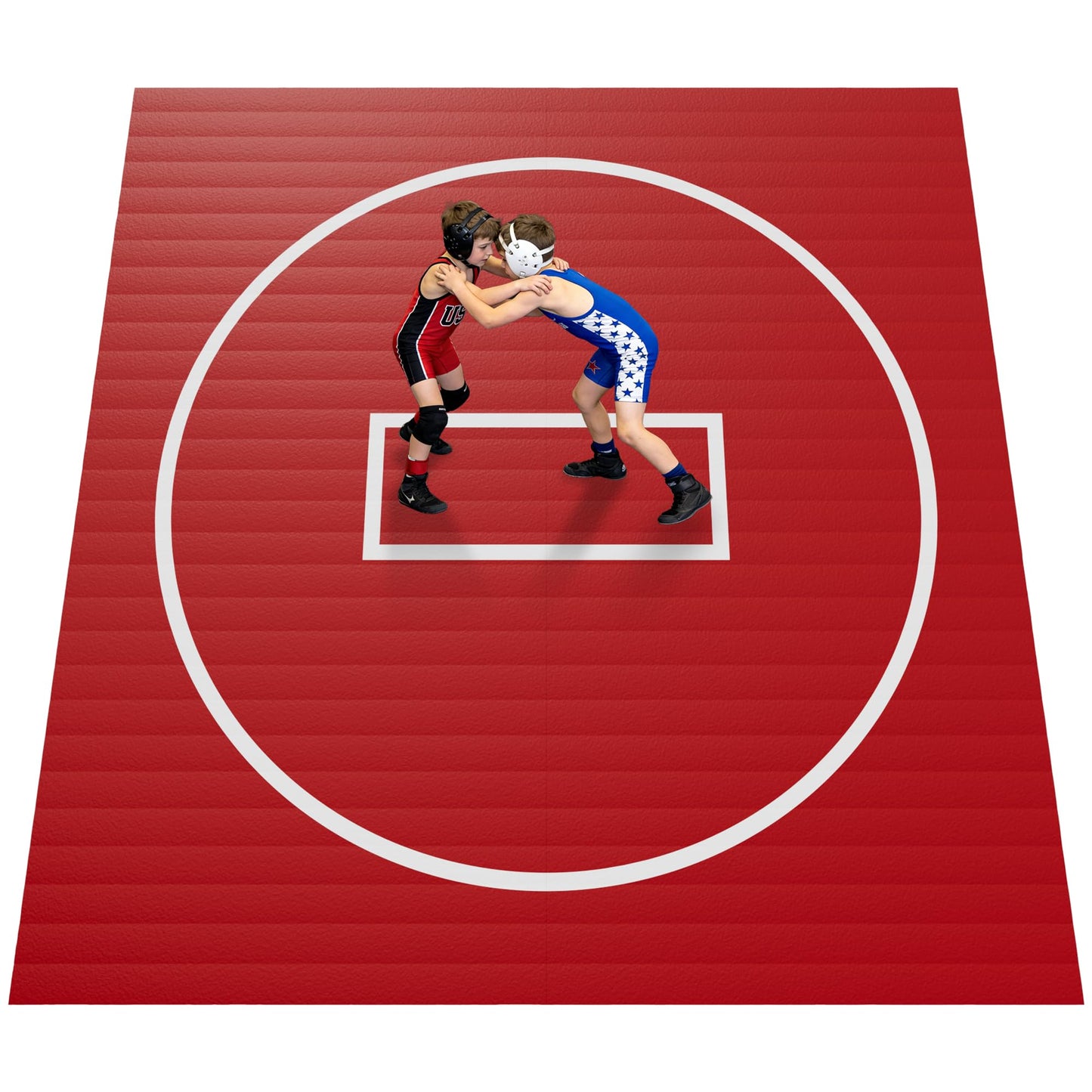 HFPFTS Wrestling Mat for Home, 8’x 8’x 1.25” Wrestling Mat, Safe Wrestling & Play Mat for Kids and Family, Jiu Jitsu, BJJ, MMA, Wrestling Mats, Martial Arts, Tumbling, Easy Clean, Gym Mat, Red
