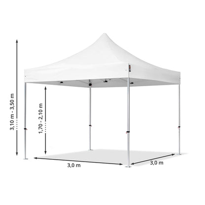 TOOLPORT 10x10 ft Pop Up Canopy Tent Outdoor Sun Shade Gazebo for Backyard, Event, Grill, Garden, Patio Canopies, Aluminium 1.6 in Hexagonal Legs, Blue