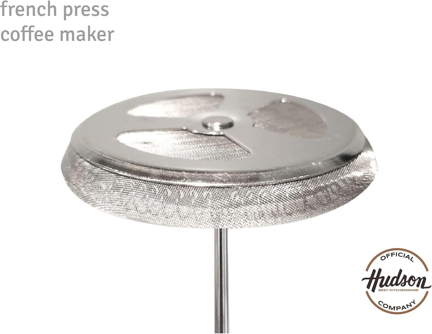 HUDSON French Press Coffee and Tea Maker, 9 Cups, Silver