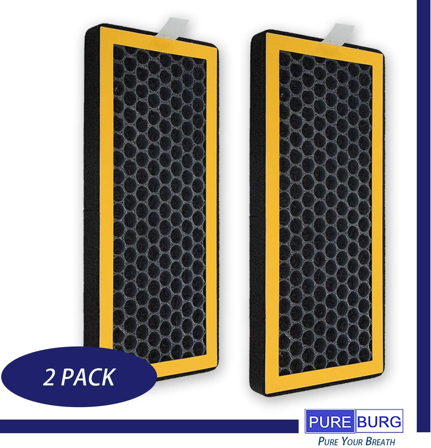 PUREBURG at-PETODR Replacement Filter for HoMedics AT-PET01 AT-PET02 Air Purifier, 2-Pack